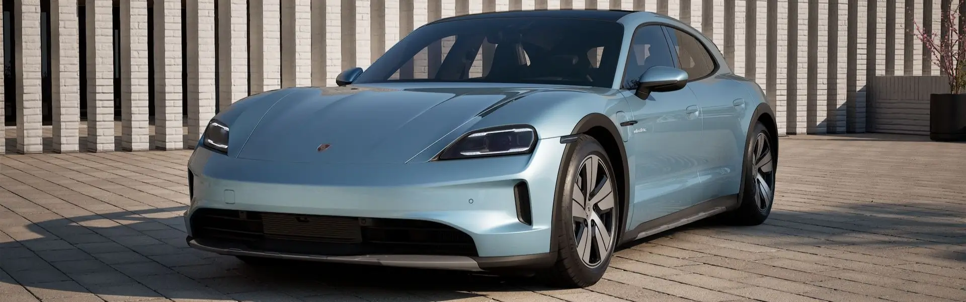 2026 Porsche Taycan 4 Cross Turismo In Frozen Blue Metallic Banner